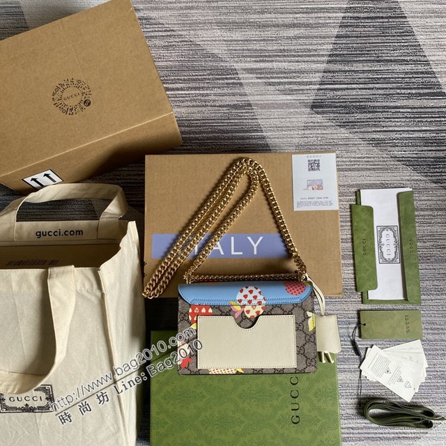 Gucci新款包包 古馳百搭款鏈條小斜挎包 Gucci經典方鎖包 409487  ydg3068